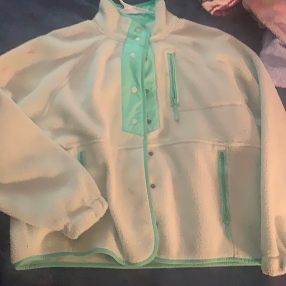 American Eagle Outfitters Sweaters - light green fleece